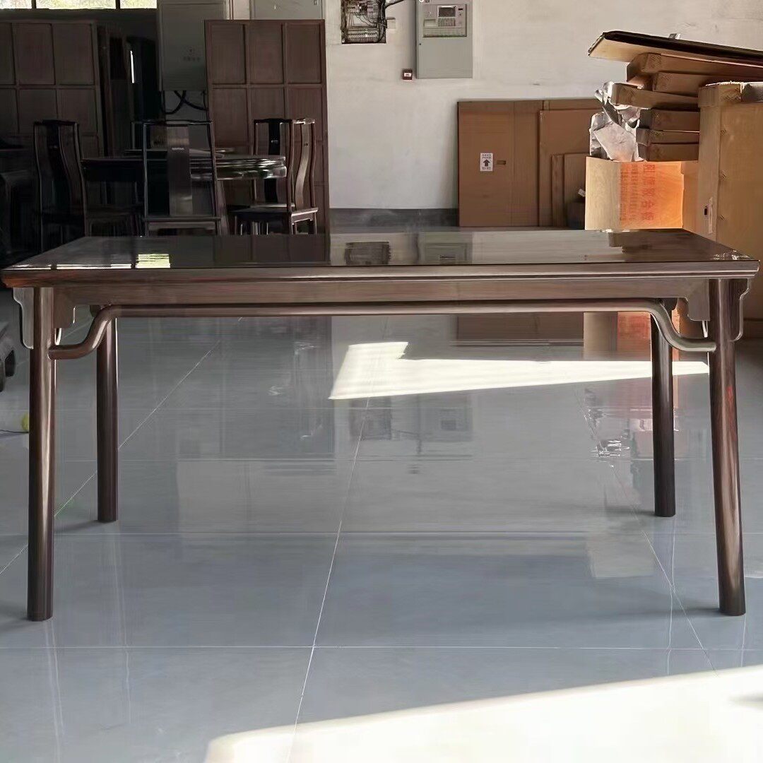 老挝大红酸枝交趾黄檀明式画案书桌长方桌长餐桌茶桌红木家具