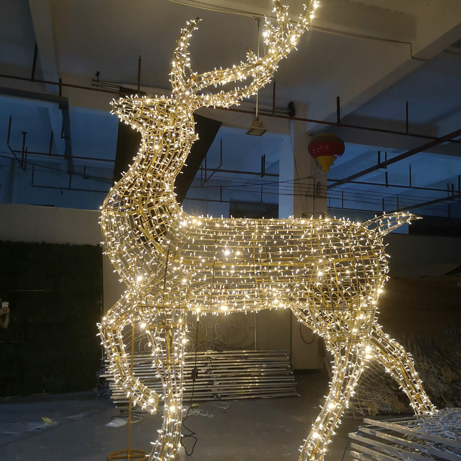 LED立体马造型灯灯光秀装饰灯景观灯3D动物汽车发光灯户外亮化红