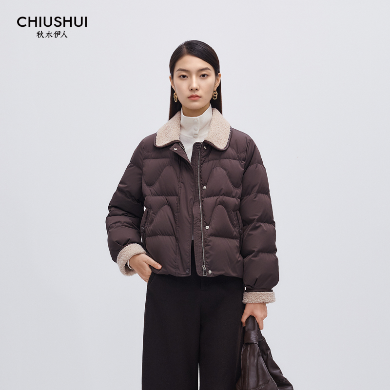 秋水伊人专柜25冬正肩版羽绒服15411af152055 入淘宝群看折扣