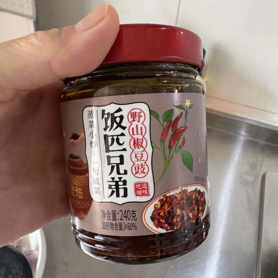 饭匹兄弟野山椒豆豉酱风味豆豉辣椒酱下饭菜香辣湖南调味酱拌饭酱