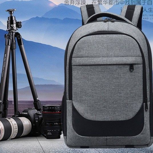 雅思琪双肩相机包摄影包单反相机包数码双肩背包便携微单镜头防水