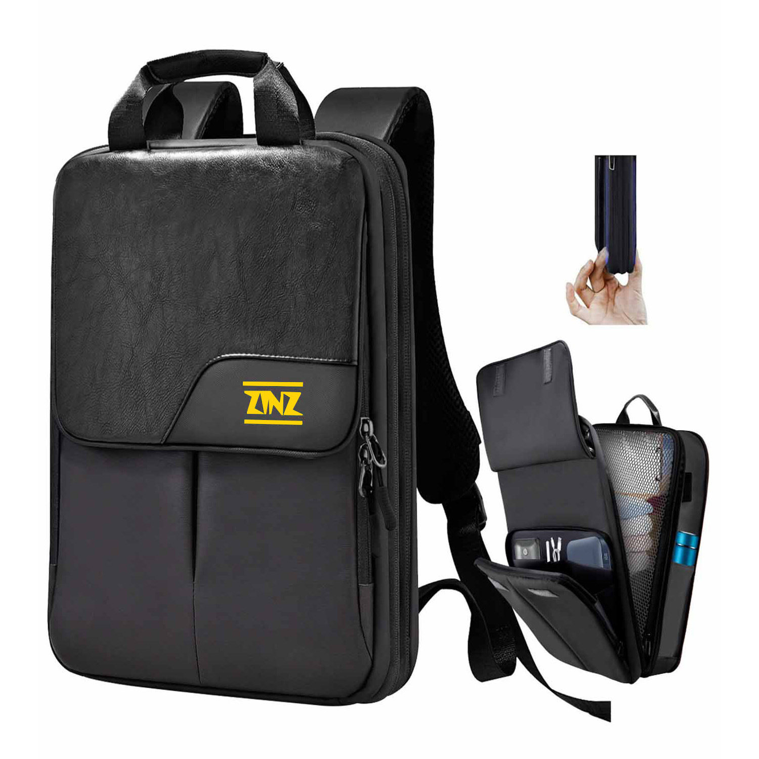 男女通用双肩包商务旅行可扩展背包15-16寸笔记本电脑包轻便防水