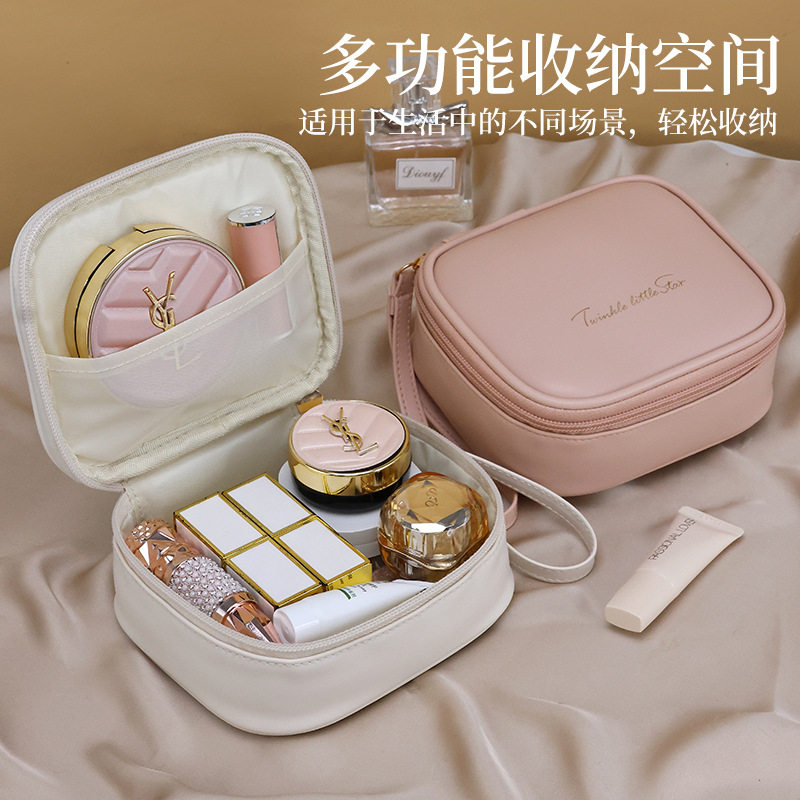 PU便携奶油口红包随身携带学生化妆包姨妈巾收纳月事包小号收纳包