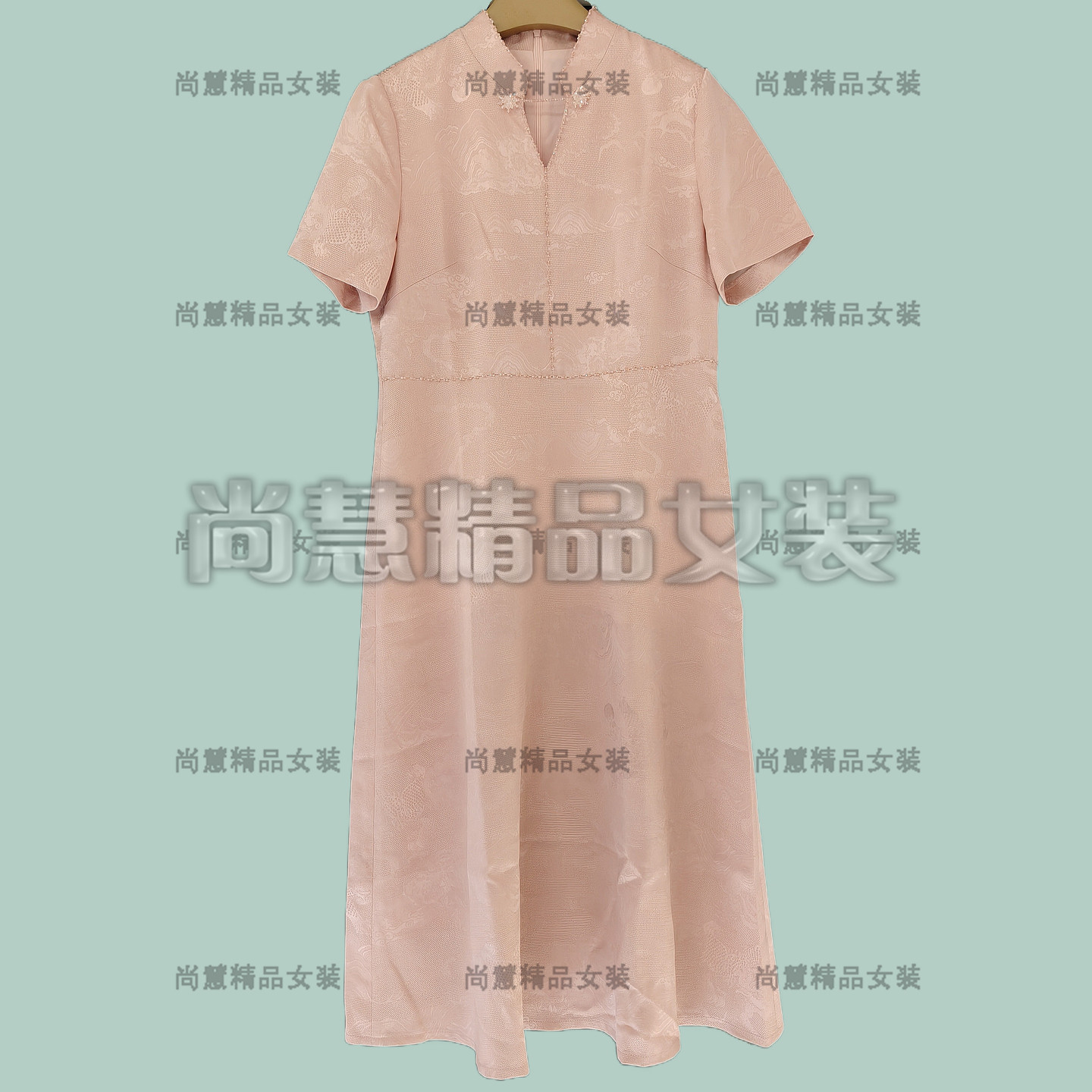 2026春夏新款女装7099D时尚新中式立领改良旗袍短袖连衣裙洋装