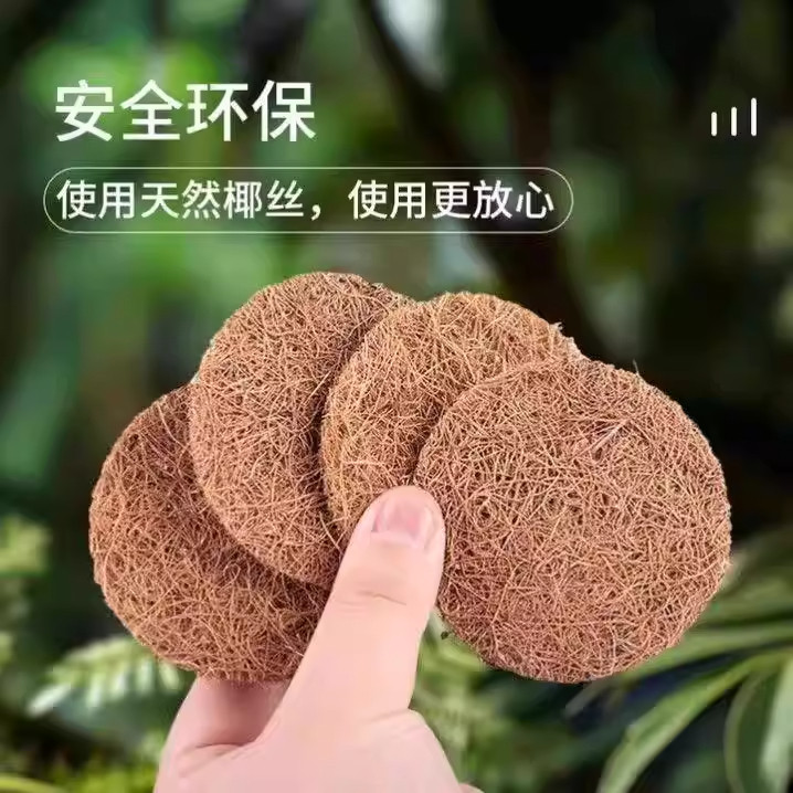 多肉植物园艺盆底垫网防漏土透气花盆底孔椰丝垫片圆形底部防漏垫