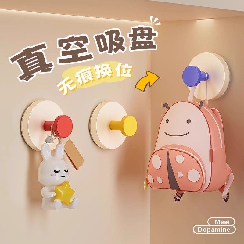 多巴胺吸盘挂钩玄关挂钩承重力强