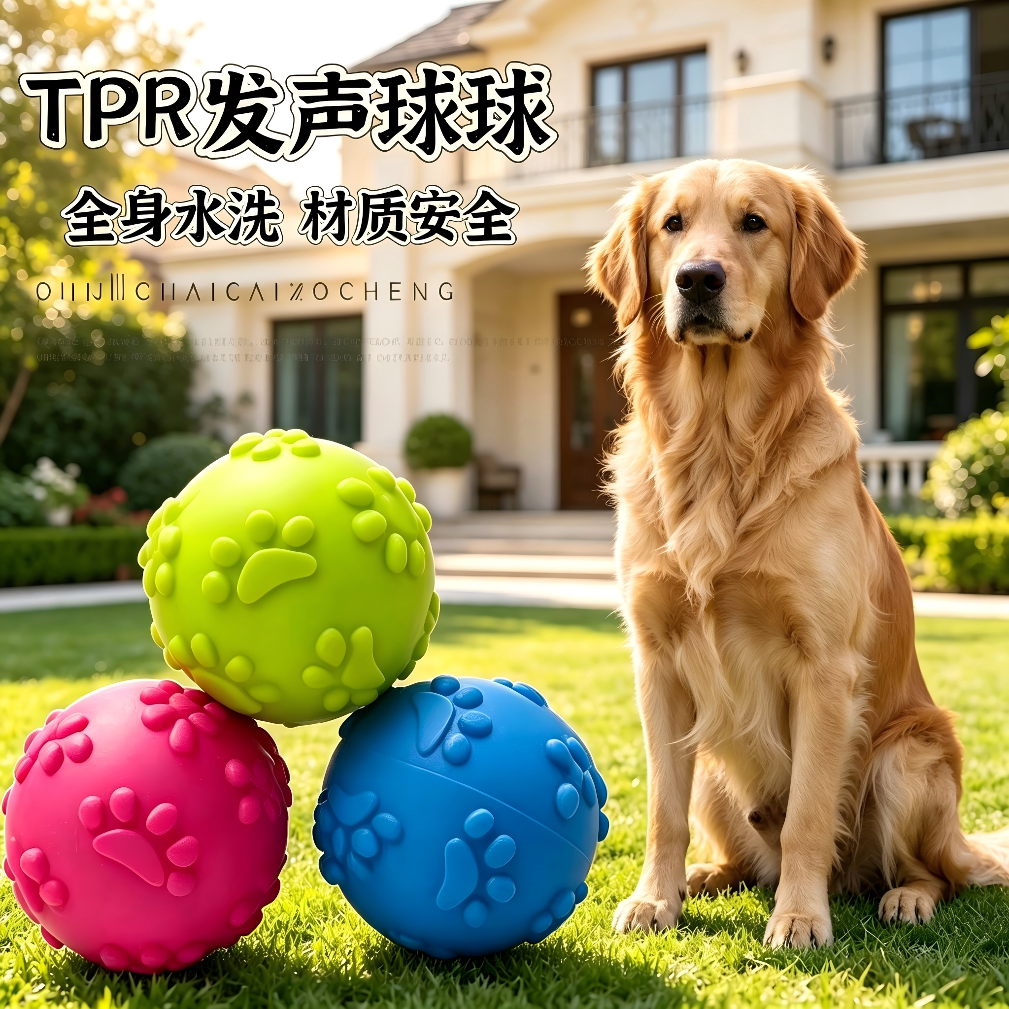 狗狗发声玩具球耐咬幼犬磨牙发声泰迪小狗宠物玩具球解闷逗狗神器