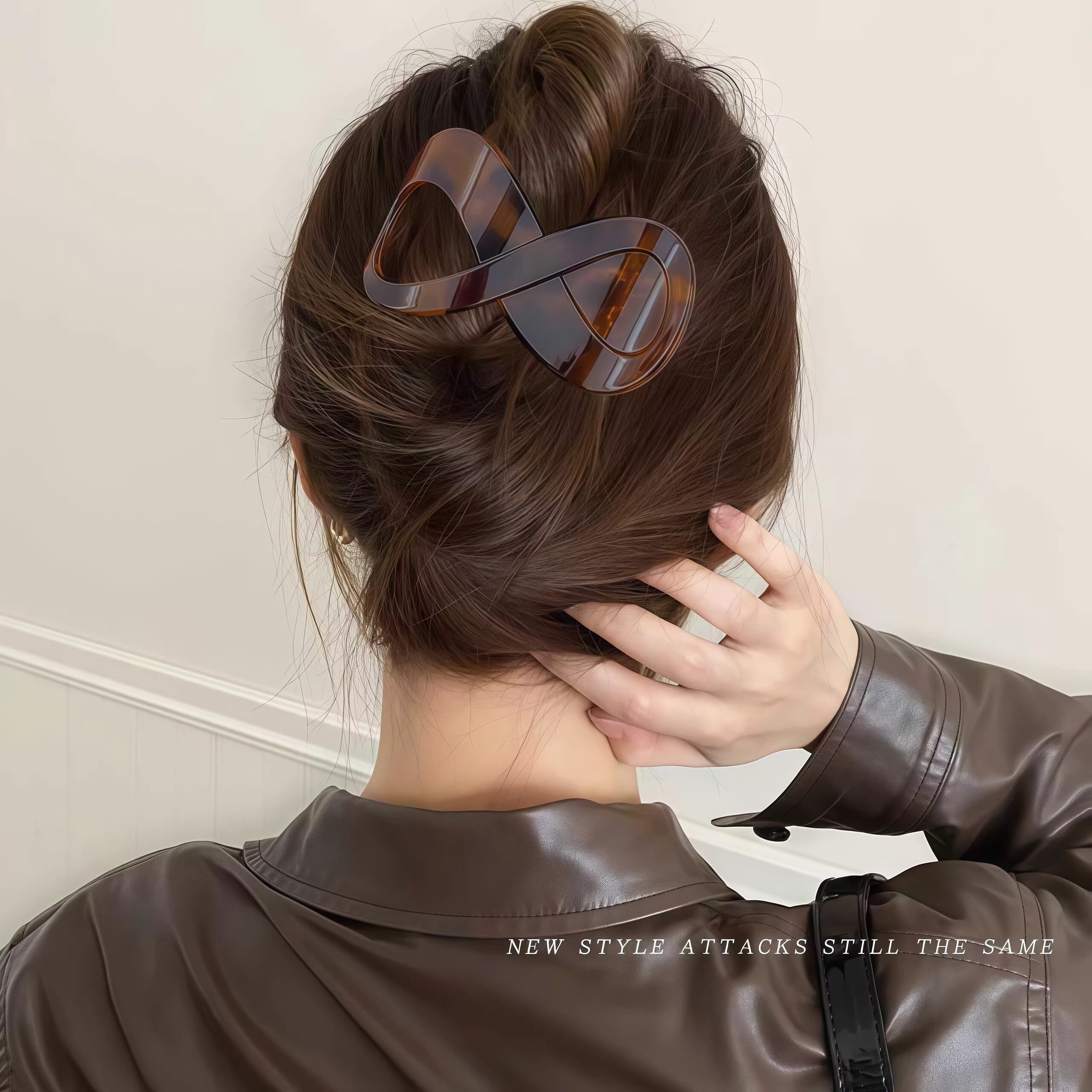 气质8字形抓夹横夹发夹女后脑勺不硌头鸭嘴夹扁平夹盘发鲨鱼夹子
