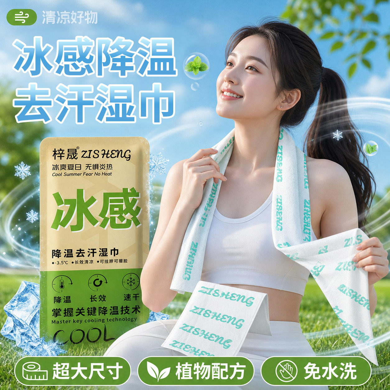 一次性降温冰巾夏季学生军训
