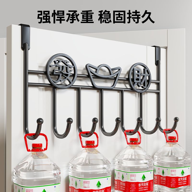 门后挂钩门上卧室厨房收纳置物架免打孔衣帽钥匙墙上强力收纳挂架