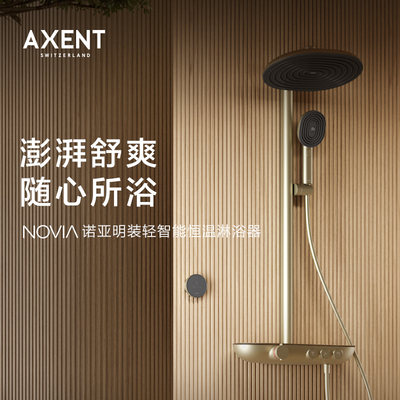 AXENT恩仕 NOVIA明装恒温淋浴花洒大置物大顶喷带手持淋浴器F601