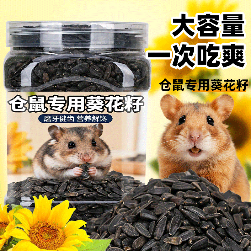 仓鼠油葵瓜子黑瓜子金丝熊花枝鼠专用饲料磨牙补钙零食用品大全