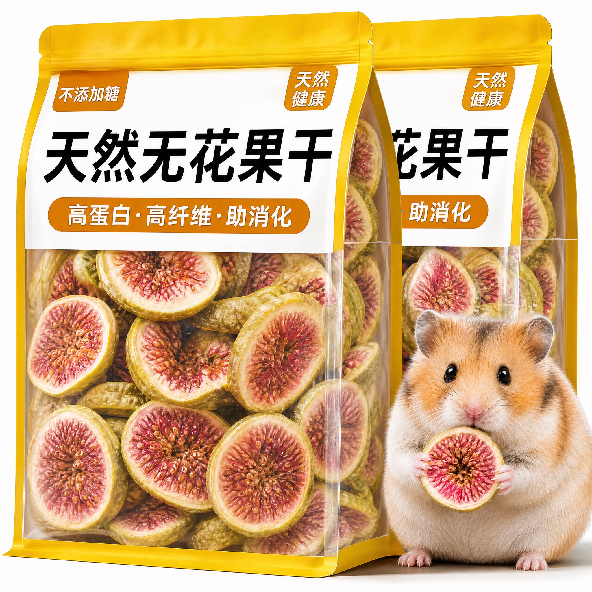 无花果干仓鼠磨牙零食水果营养鼠粮主食冻干拌粮专用互动解闷用品