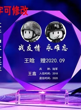 军旅模型退伍战友纪念品创意