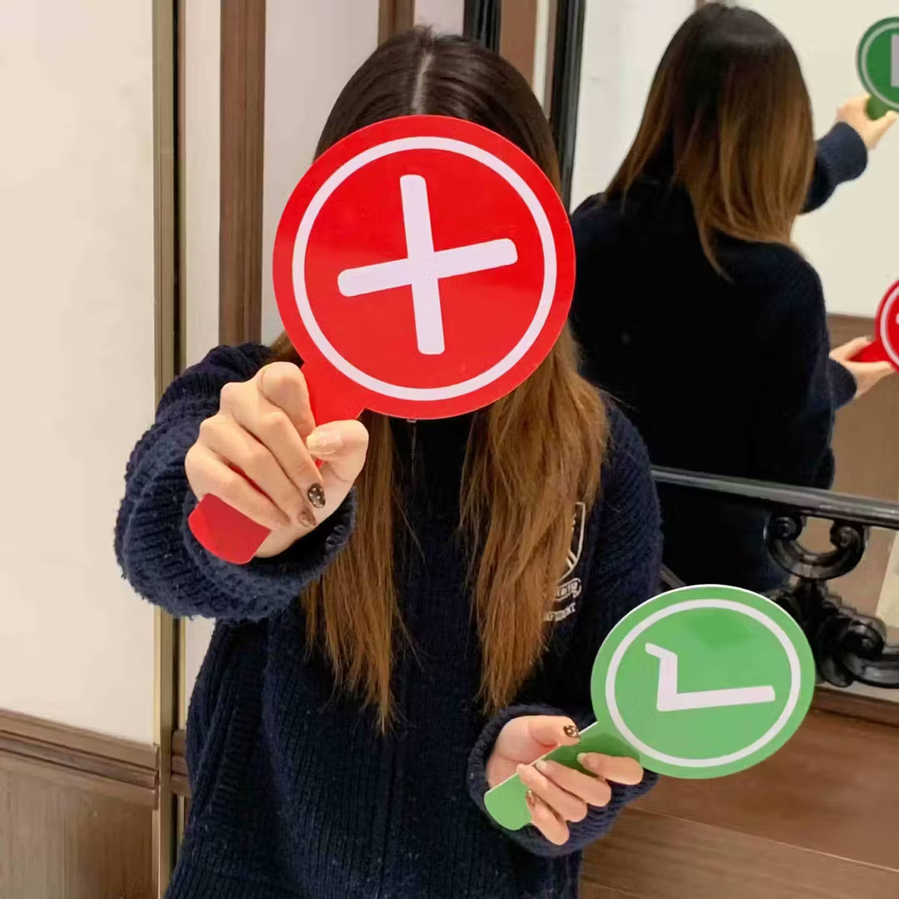 勾叉手举牌桃陶对错打子