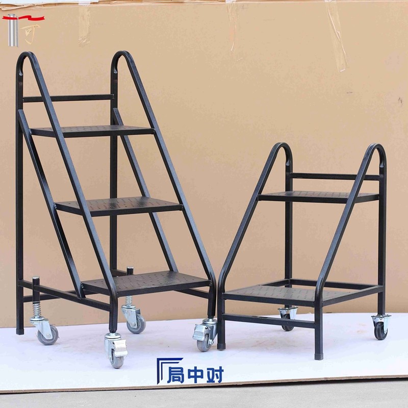 局中对归类步梯图书馆V型W型还书车报刊架物料配件小推车档案书立图片