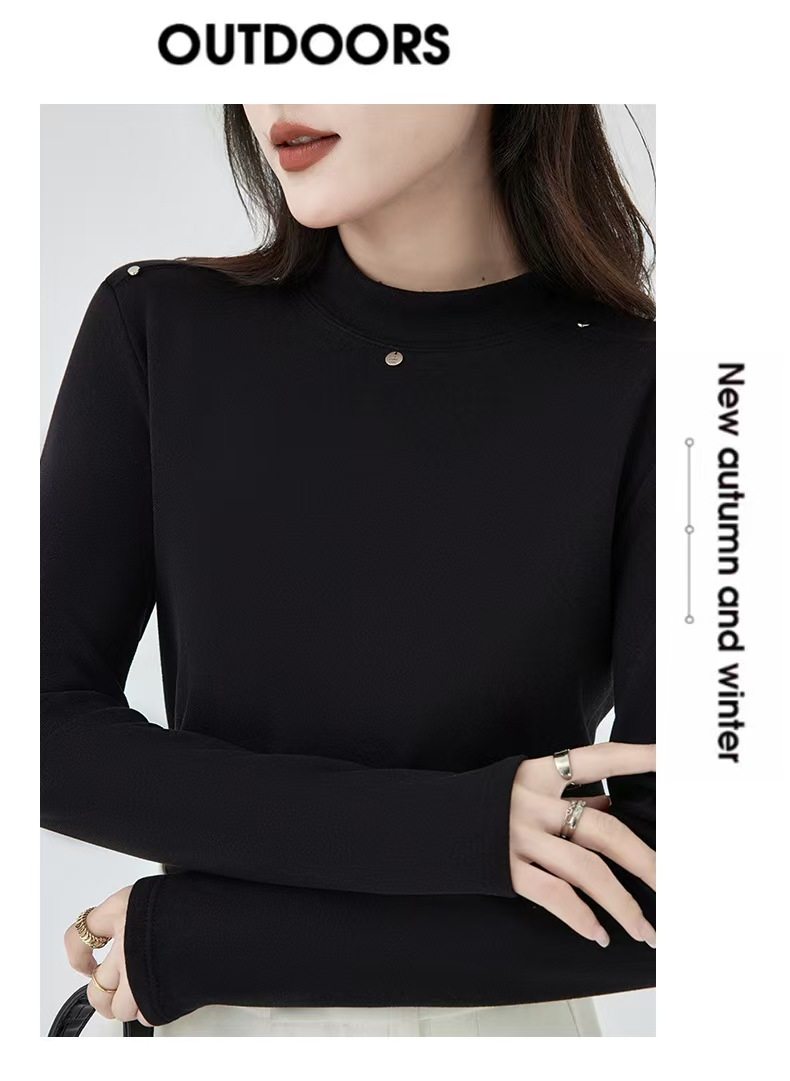 【玉米专享】设计款莱赛尔天丝驼绒~双面蓄热软糯半高领高级百搭