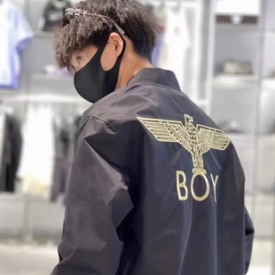 百搭情侣棒球服 休闲宽松时尚 boy秋冬新品 金丝老鹰男女同款