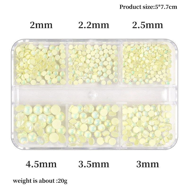 Nail Aurora AB Color Mini Flat Diamond Super Sparkling DIY N