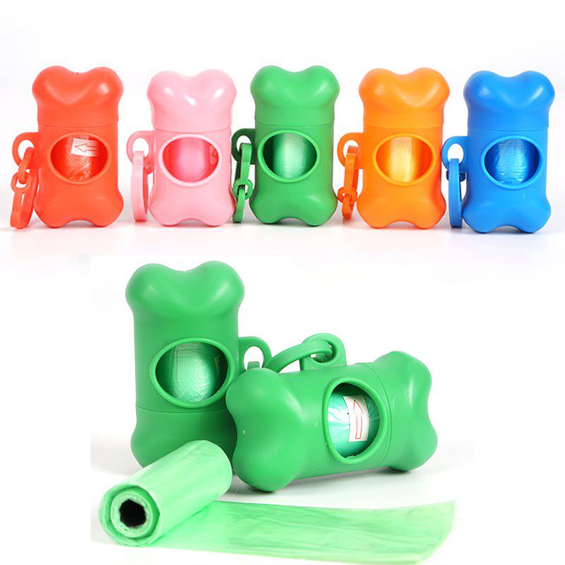 Pet CleanUp Supplies BoneShaped Portable Poop Bags Storage B