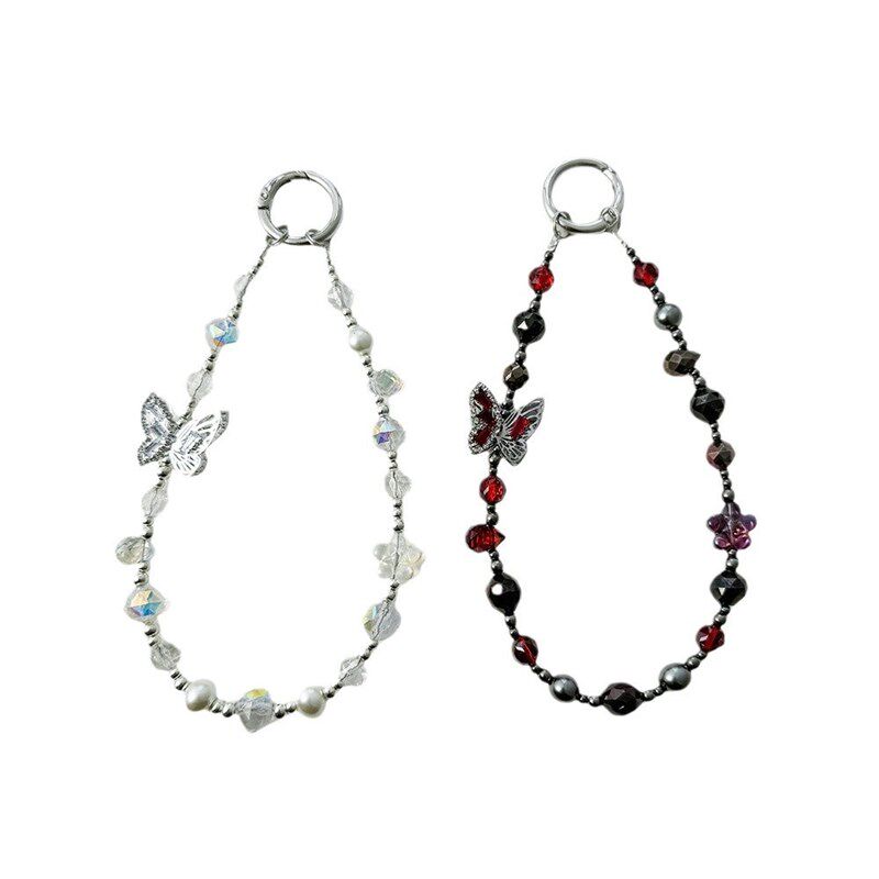 Dark Crystal Light Luxury Phone Chain Keychain Charm for Bag