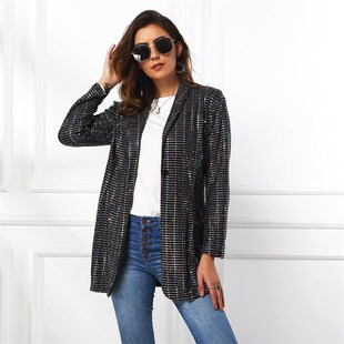 Jacket for Women Shiny 9273 Blazer Shi Sequined