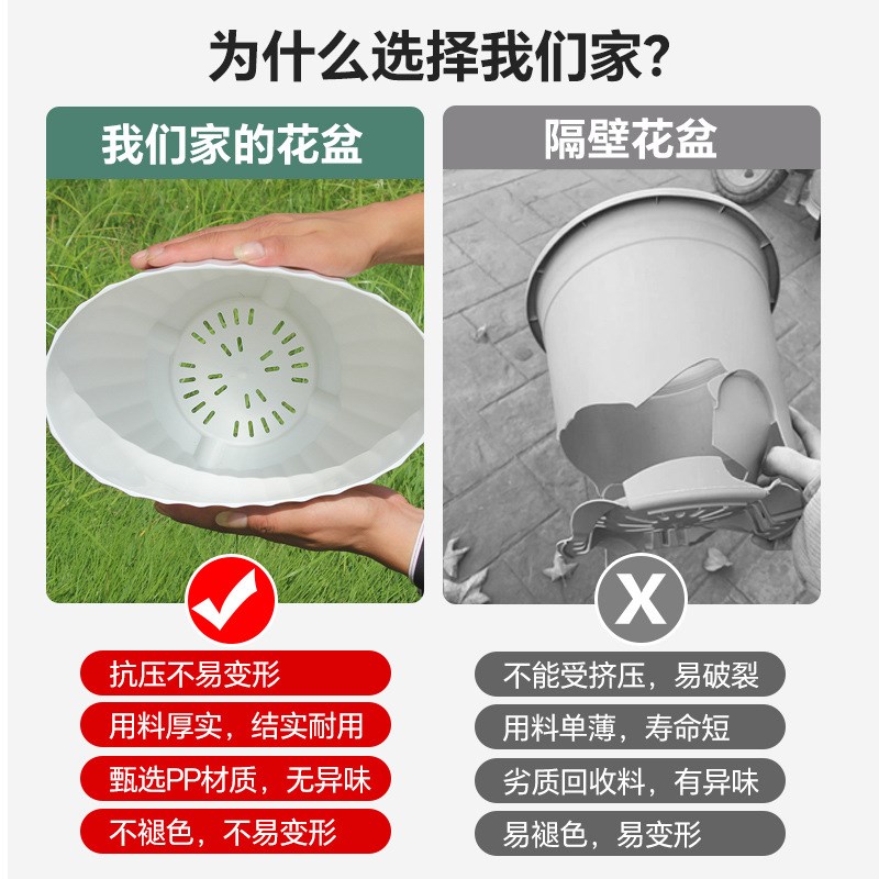 Vertical Stripe Large Diameter Planter Nordic Parlor Simple