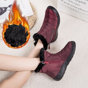 for Women Cotton Waterproof Furry Boots Hightop Warm 2025