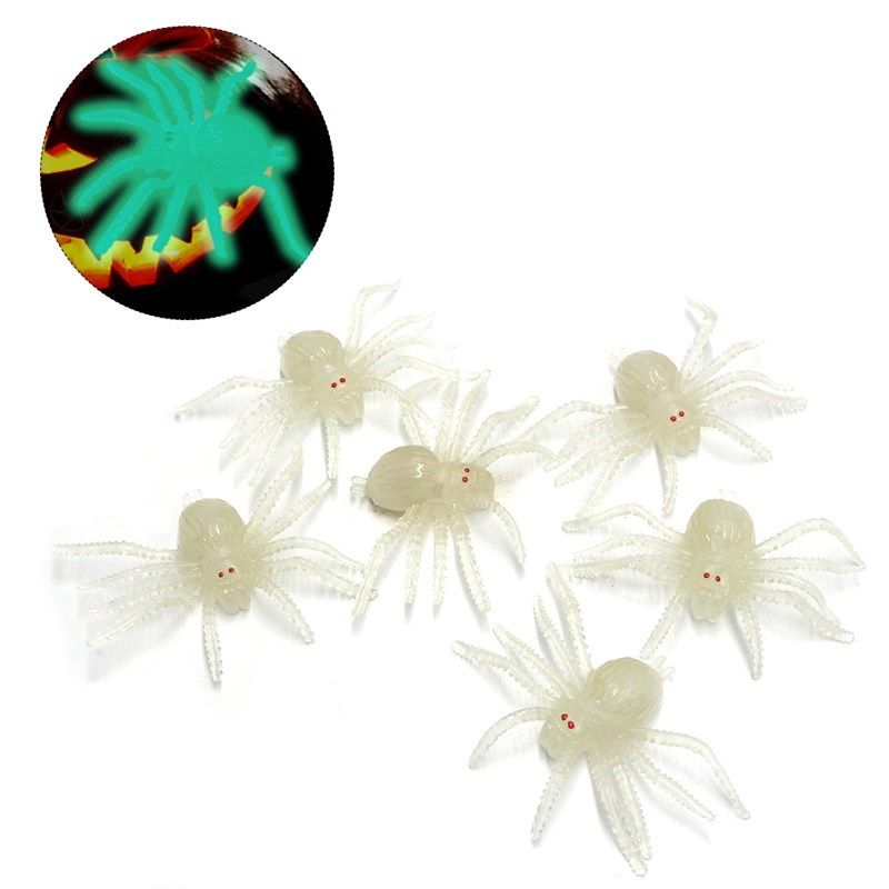 Halloween Glow Spider Plastic Prank Toy Novelty Decoration