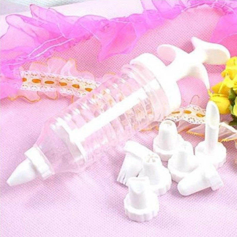 Fondant Cake Tools 8 Interchangeable Plastic Icing Nozzles S