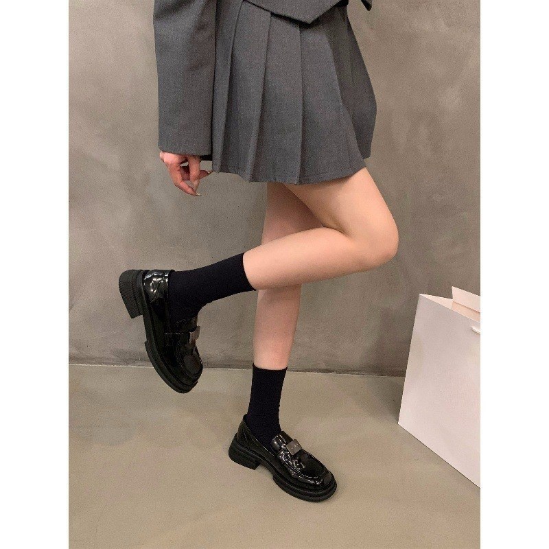 Black Chunky Sole Versatile Loafers for Women OneStep Britis