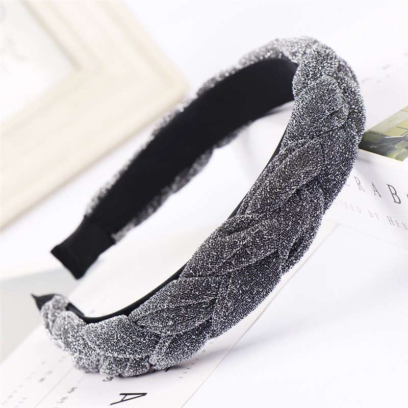 Shiny Silk Headband Braid Decorative Head Buckle Fabric Hair