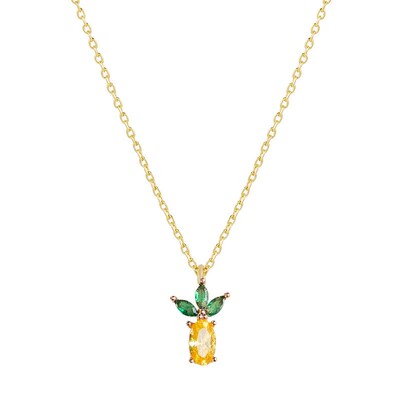 Fruit Necklace INS Hot Cherry Peach Tropical Pendant Fashion