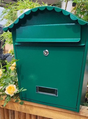 Iron European Villa Wall Mounted Mailbox Outdoor Newspaper B
