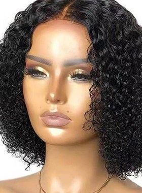 African Afro Curly Wigs for Women Heatresistant Synthetic Fi