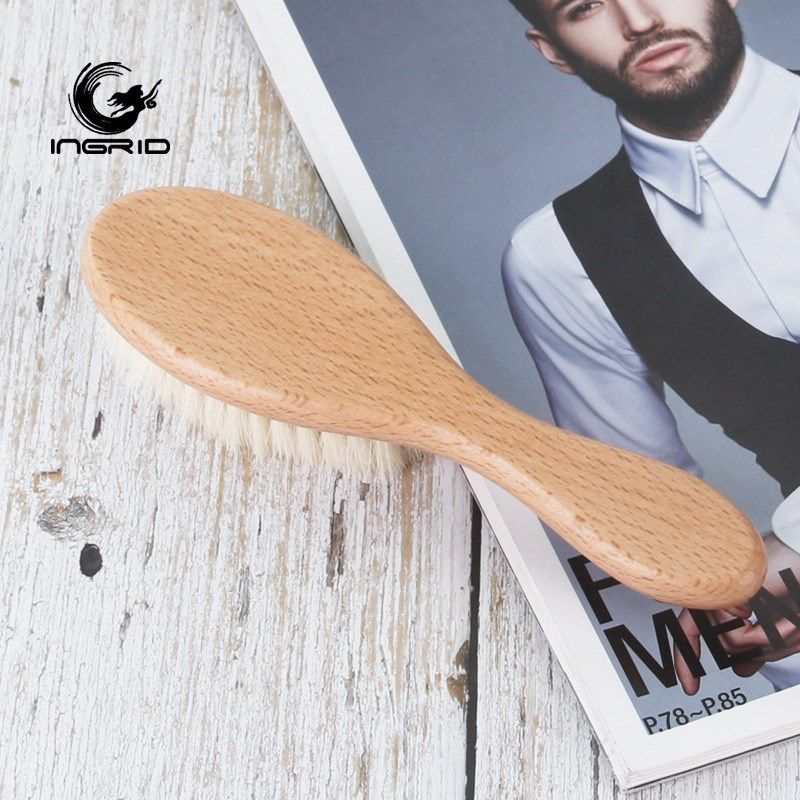 Wool Brush Massage Shampoo Brush Soft Hair Styling Comb for