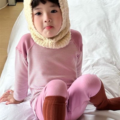 Kids Autumn Thermal Underwear Sets Feather Protein Cotton Bo