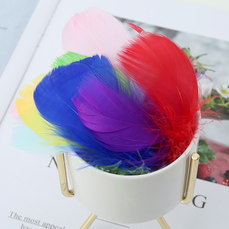 Transparent Bobo Ball Decoration Feather 100 Pcs DIY Colorfu