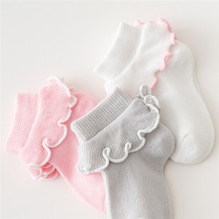 2025 Kids Socks Spring Autumn Winter MidCalf Lace Girl Baby