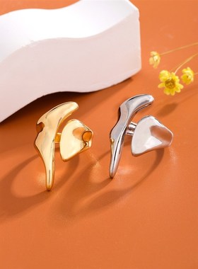 European Style Exaggerated Irregular Metal Open Ring NonFadi