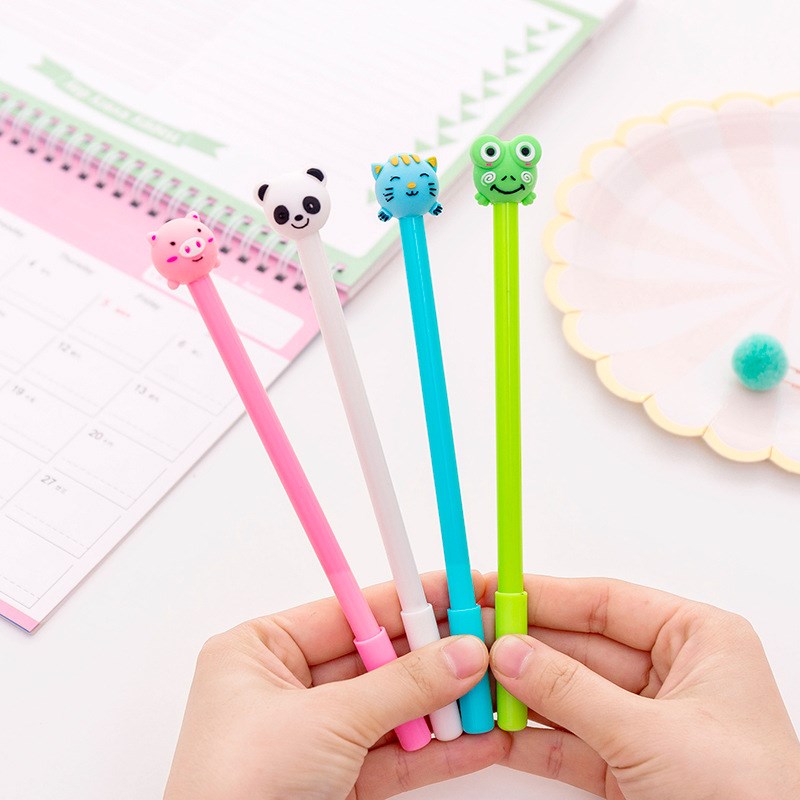 Cute Inflatable Animal Neutral Pen 05 Black for Students Cut