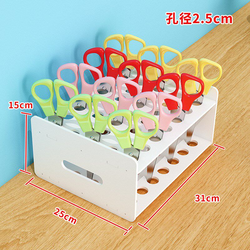 Desktop Manual Scissor Holder Safety Shelf for Kids in Art A