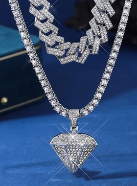 Hip Hop Chunky Necklace Street Fashion Cuban Chain for Coupl