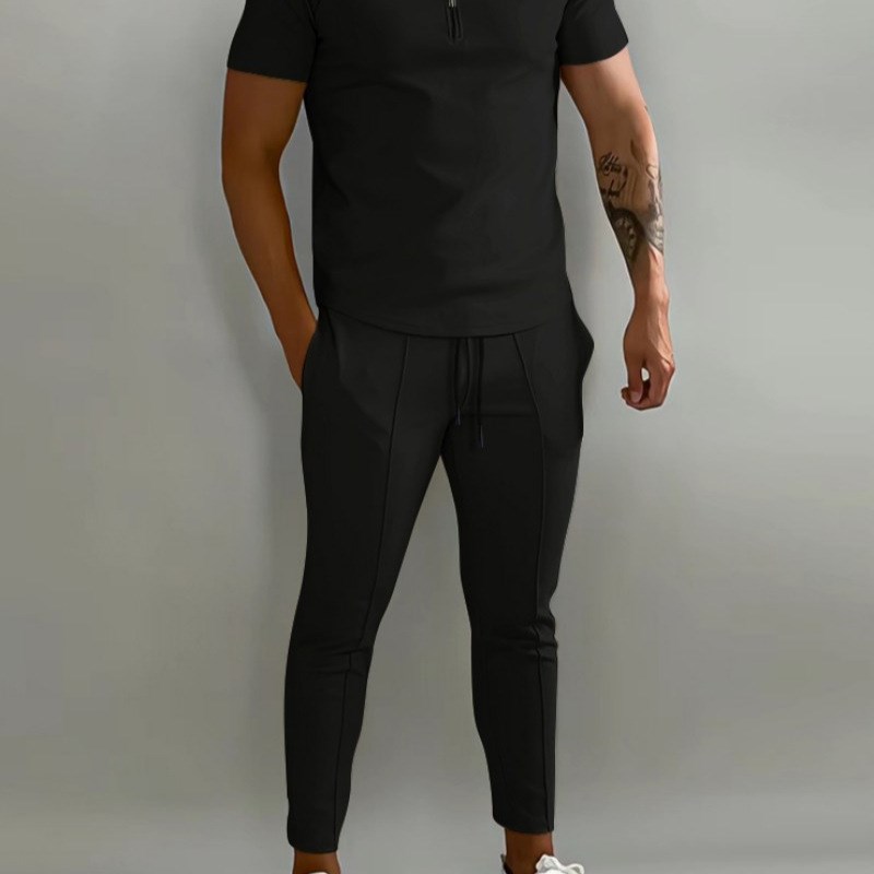 SpringSummer Mens Set Collared Short Sleeve POLO Shirt Sport