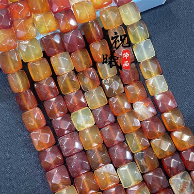 Square Cut Crystal Agate Tiger Eye Green Aventurine Beads Ch