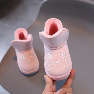 Winter Waterproof Snow Boots for Kids Girls Thickened Warm C