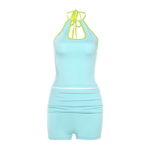 Sexy Strappy Halter Vest High Waist Shorts Set 2025 SS Women