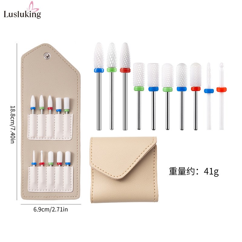 Nail Art Grinding Head Set Colorful Emery Diamond Russian Pr