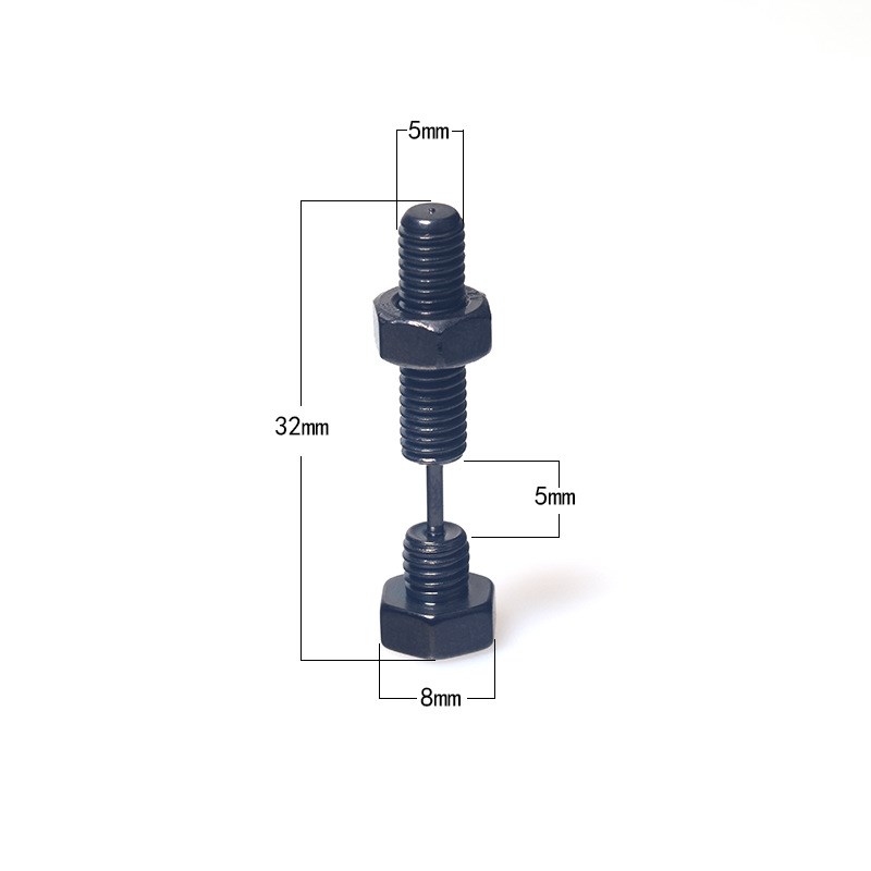 Stainless Steel Screw Earring Titanium Steel Piercing Earrin