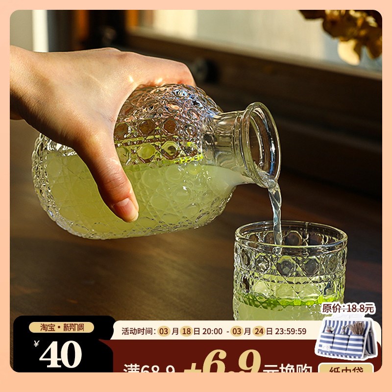 Retro Water Jug DIY Cold Brew Bottle Home Fruit Tea Set